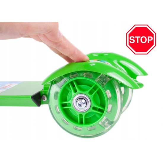 Paspirtukas scooter su led ratais Green