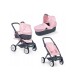 Lėlių vežimėlis su lopšiu Smoby Maxi - Cosi Quinny 3 in 1 Pink