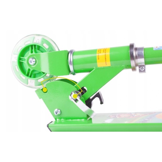 Paspirtukas scooter su led ratais Green