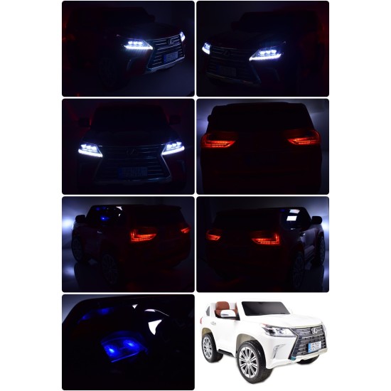 Dvivietis elektromobilis vaikams Lexus DK LX570 4x4 juodas