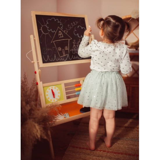 Didelė magnetinė dvipusė piešimo lenta su priedais XL
