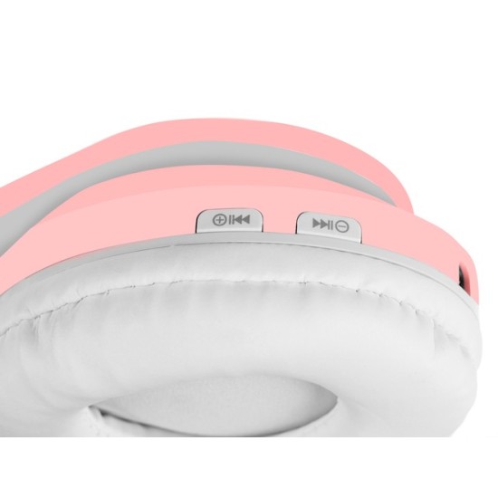 Belaidės „Bluetooth“ ausinės su LED ausimis Rose