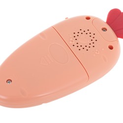 Žaislinis muzikinis telefonas rožinė morka