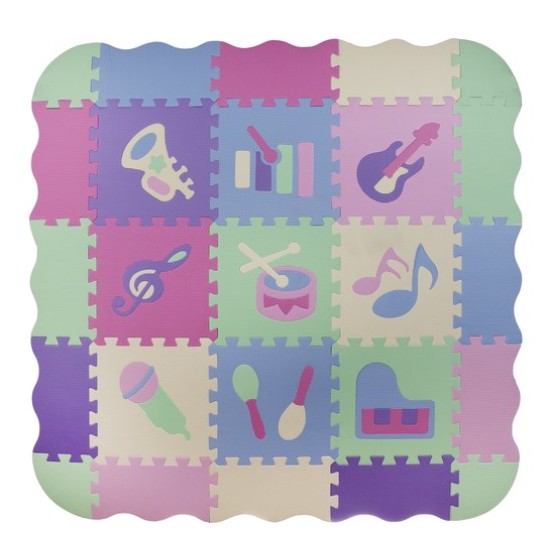 Minkštas Edukacinis Kilimėlis - Dėlionė (Puzzle) Muzika 9 vnt.