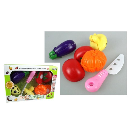 Žaislinės pjaustomos daržovės ir vaisiai “Fruit cutting ”
