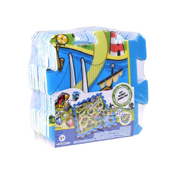 Minkštas Edukacinis Kilimėlis - Dėlionė (Puzzle) Miestas 9 vnt.