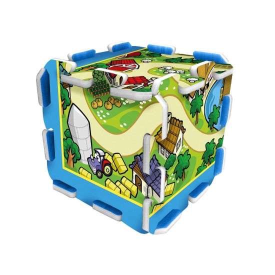 Minkštas Edukacinis Kilimėlis - Dėlionė (Puzzle) Miestas 9 vnt.