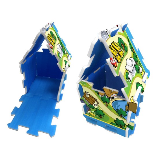 Minkštas Edukacinis Kilimėlis - Dėlionė (Puzzle) Miestas 9 vnt.