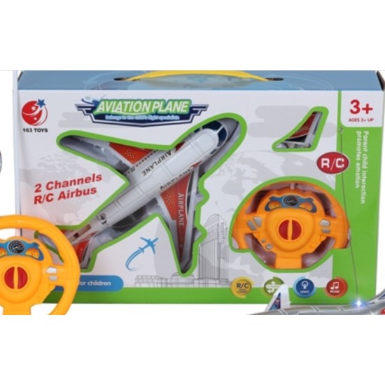 RC Lėktuvas Airbus su su pulteliu, LED šviesa ir garsu