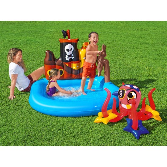 BESTWAY vandens žaidimų baseinas "Piratų laivas", 140x130x104cm.