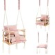 Vienvietės medinės sūpynės Deluxe Rose