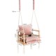 Vienvietės medinės sūpynės Deluxe Rose