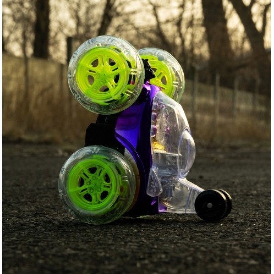 360° akrobatinis automobilis su pulteliu CRAZY TWISTER ir ledinėmis šviesomis 