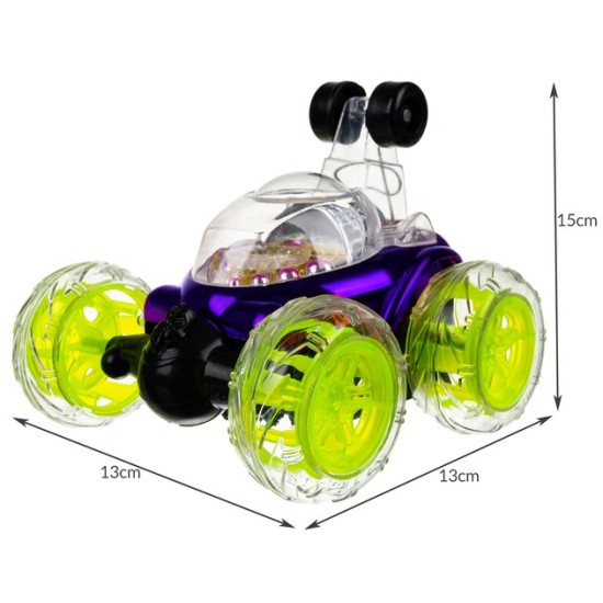 360° akrobatinis automobilis su pulteliu CRAZY TWISTER ir ledinėmis šviesomis 