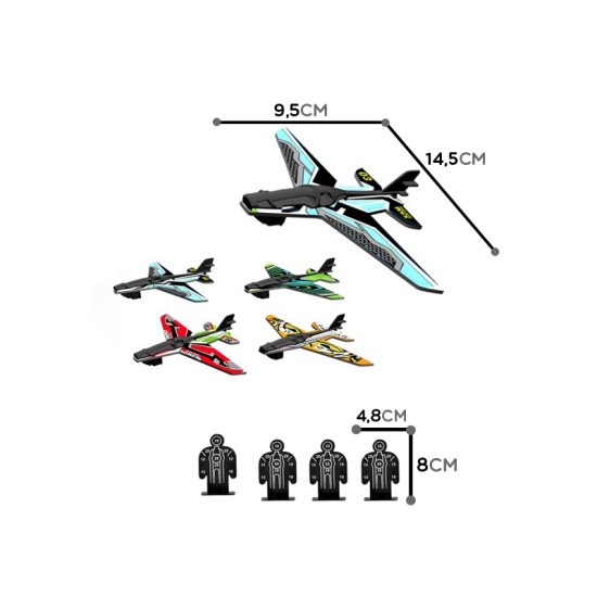 Žaislinis šautuvas su 4 lėktuvais "Air Battle"