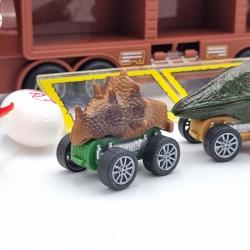 WOOPIE dinozaurų sunkvežimis su paleidimo priemone ir žaisliniais automobiliais