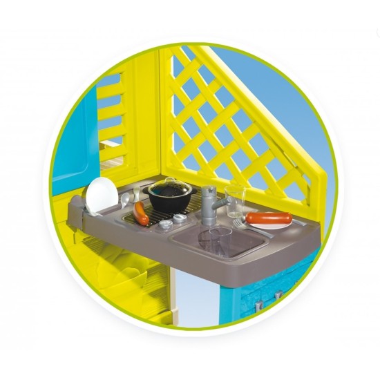 Vaikų žaidimų namelis su virtuvėle Smoby Pretty Playhouse + Summer Kitchen