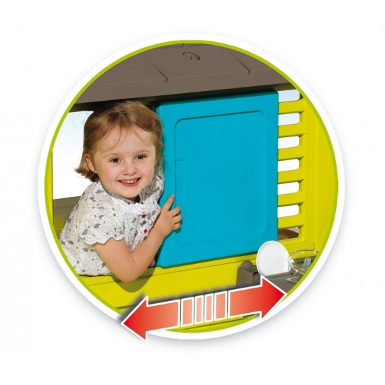 Vaikų žaidimų namelis su virtuvėle Smoby Pretty Playhouse + Summer Kitchen