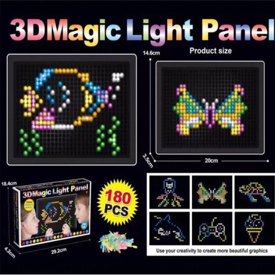 3D magiška šviečianti lentelė