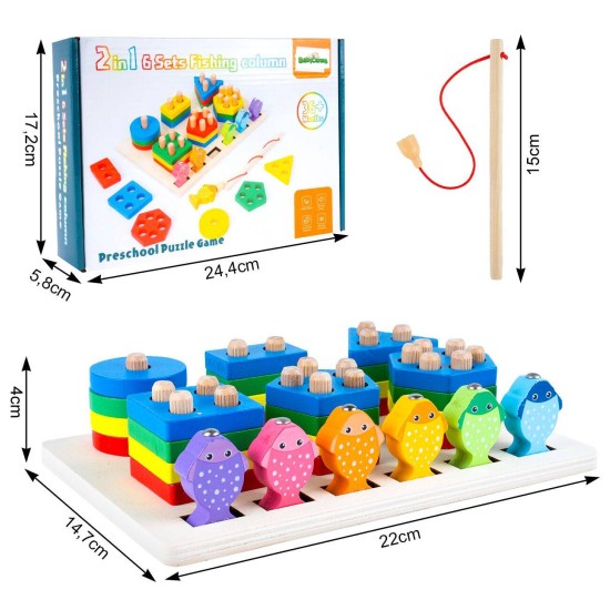 Montessori Medinė žvejyba 2in1