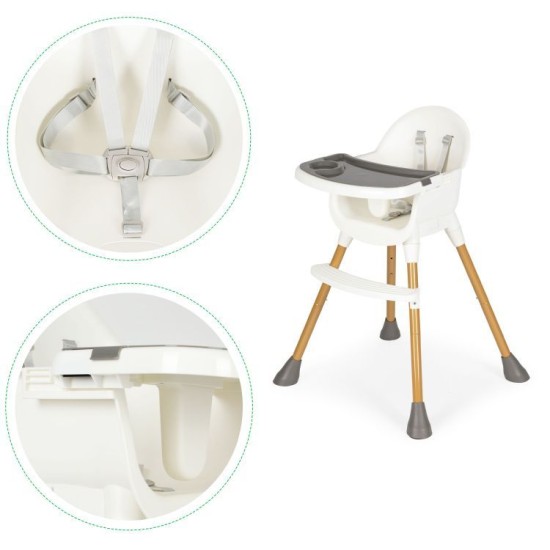 Maitinimo kėdutė Ecotoys White