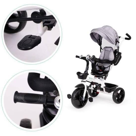 Vaikiškas triratukas Ecotoys GREY New
