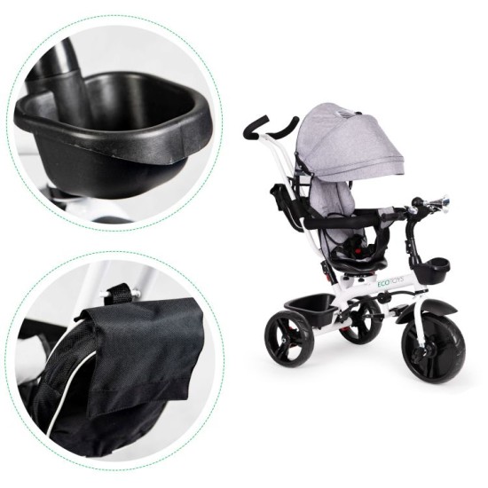 Vaikiškas triratukas Ecotoys GREY New