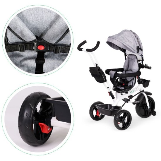 Vaikiškas triratukas Ecotoys GREY New