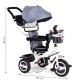 Vaikiškas triratukas Ecotoys GREY New 2