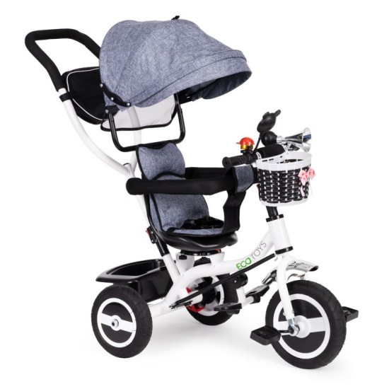 Vaikiškas triratukas Ecotoys GREY New 2