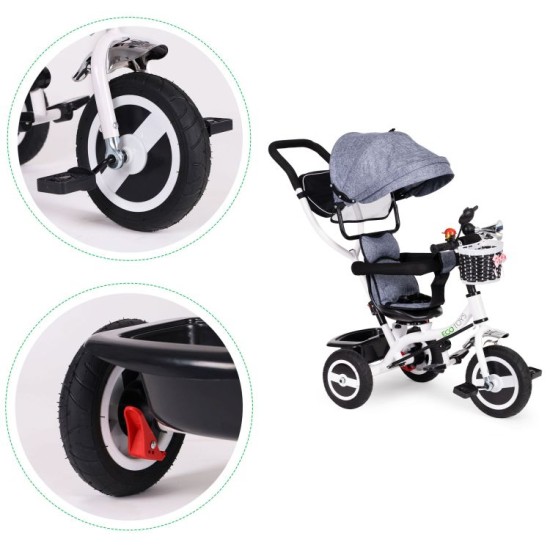 Vaikiškas triratukas Ecotoys GREY New 2