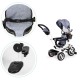 Vaikiškas triratukas Ecotoys GREY New 2
