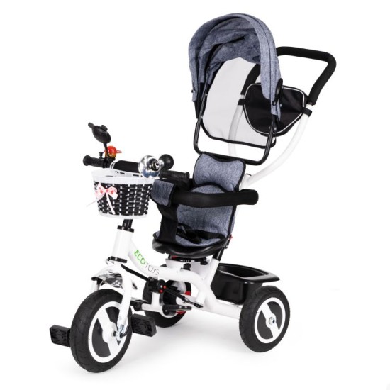 Vaikiškas triratukas Ecotoys GREY New 2