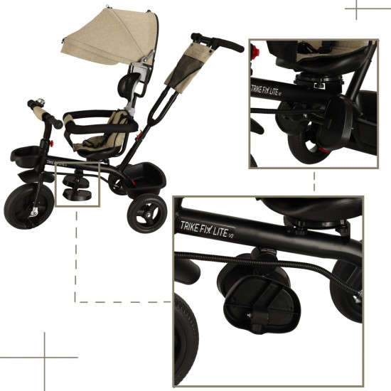 Vaikiškas triratukas TRIKE FIX LITE V2, Kreminis