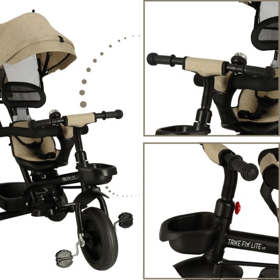 Vaikiškas triratukas TRIKE FIX LITE V2, Kreminis