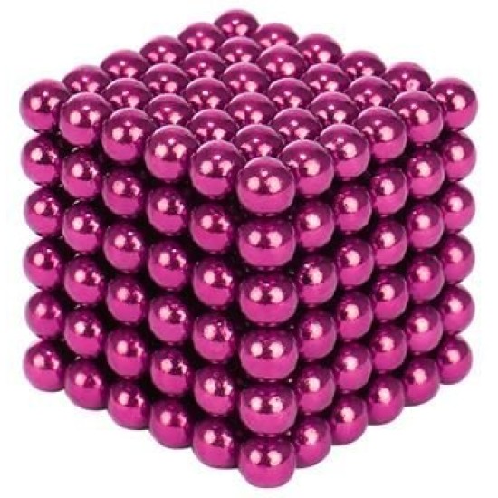 Magnetiniai rutuliukai 216 vnt. 3mm. "Rožiniai"