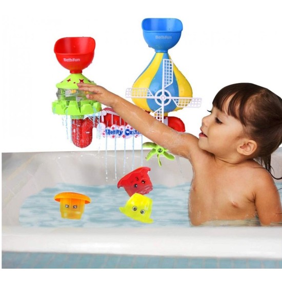 Vonios žaisliukų rinkinys su piltuvėliu “ Happy Castle ” 