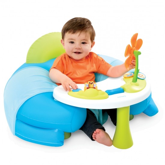 Lavinamoji muzikinė kėdutė – staliukas SMOBY Cotoons Cosy Seat Blue