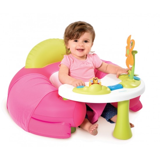 Lavinamoji muzikinė kėdutė – staliukas SMOBY Cotoons Cosy Seat Pink
