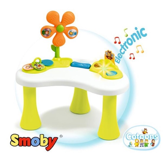 Lavinamoji muzikinė kėdutė – staliukas SMOBY Cotoons Cosy Seat Blue