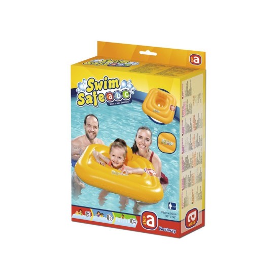 Pripučiamasis ryškiaspalvis plaukimo ratas „Swim Safe ABC“