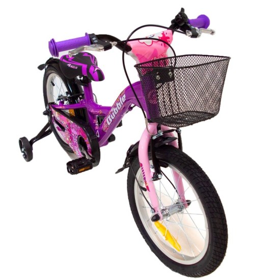 Dviratis 4KIDS Bubble 16" (aliuminis, rožinė)