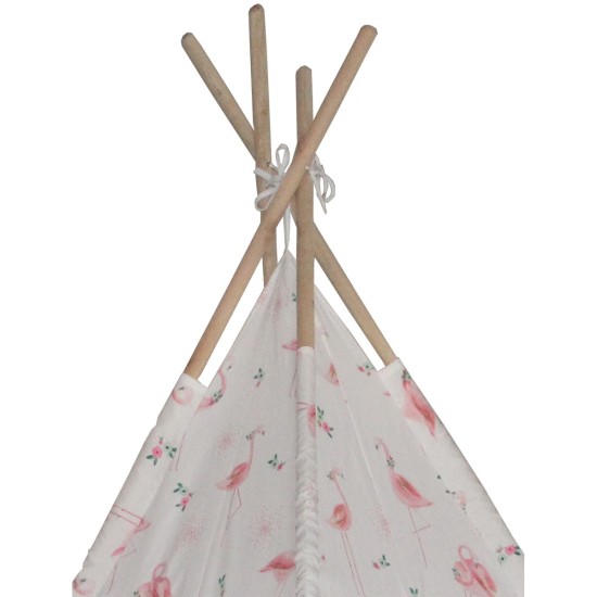 Žaidimų palapinė Enero, tipis WIGWAM su kilimėliu ir 2 pagalvėlėmis "Flaming"