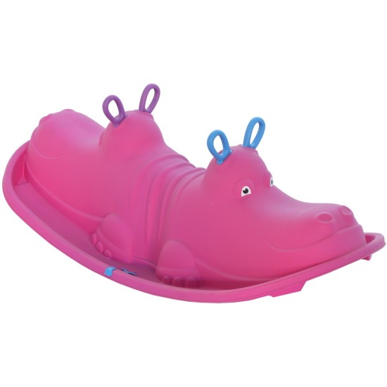 Trivietės plastikinės supynės  Begemotas 103.5 x 45.5 x 30.5 cm. rožinė