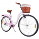 Moteriškas miesto dviratis 28" 3 bėgių White/Pink