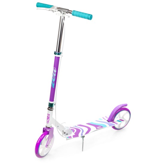 Aliuminis paspirtukas RAVEN ZEA su dideliais 20 cm. ratais Handbrake