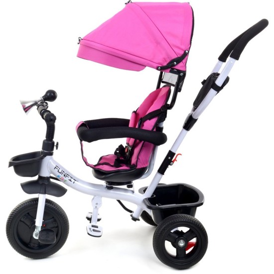 Vaikiškas triratukas Funfit Kids Twist Rose