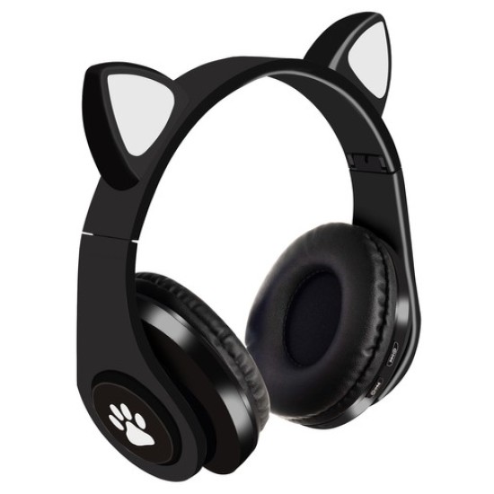 Belaidės „Bluetooth“ ausinės su LED ausimis
