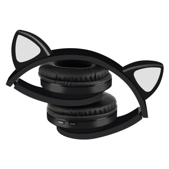 Belaidės „Bluetooth“ ausinės su LED ausimis