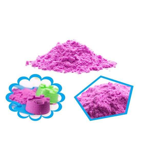 Natūralus kinetinis smėlis violetinis 1 kg. 